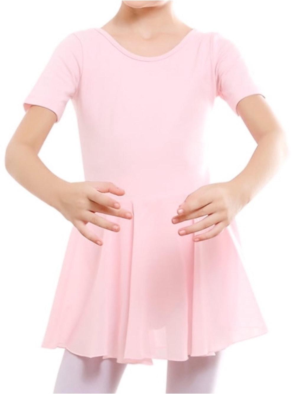 Stelle Ballet Leotard Short Sleeve Criss-Cross Back with Chiffon Skirt Size 85